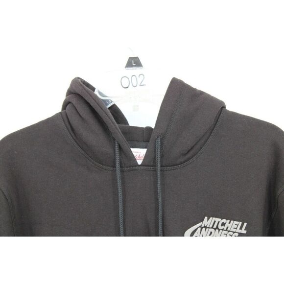 MITCHELL & NESS BASIC LARGE BLACK HOODIE (NWOT) - Picture 2 of 11